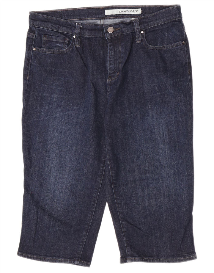 Dkny Dame denim Shorts US 8 Medium W30 Marineblå Bomuld