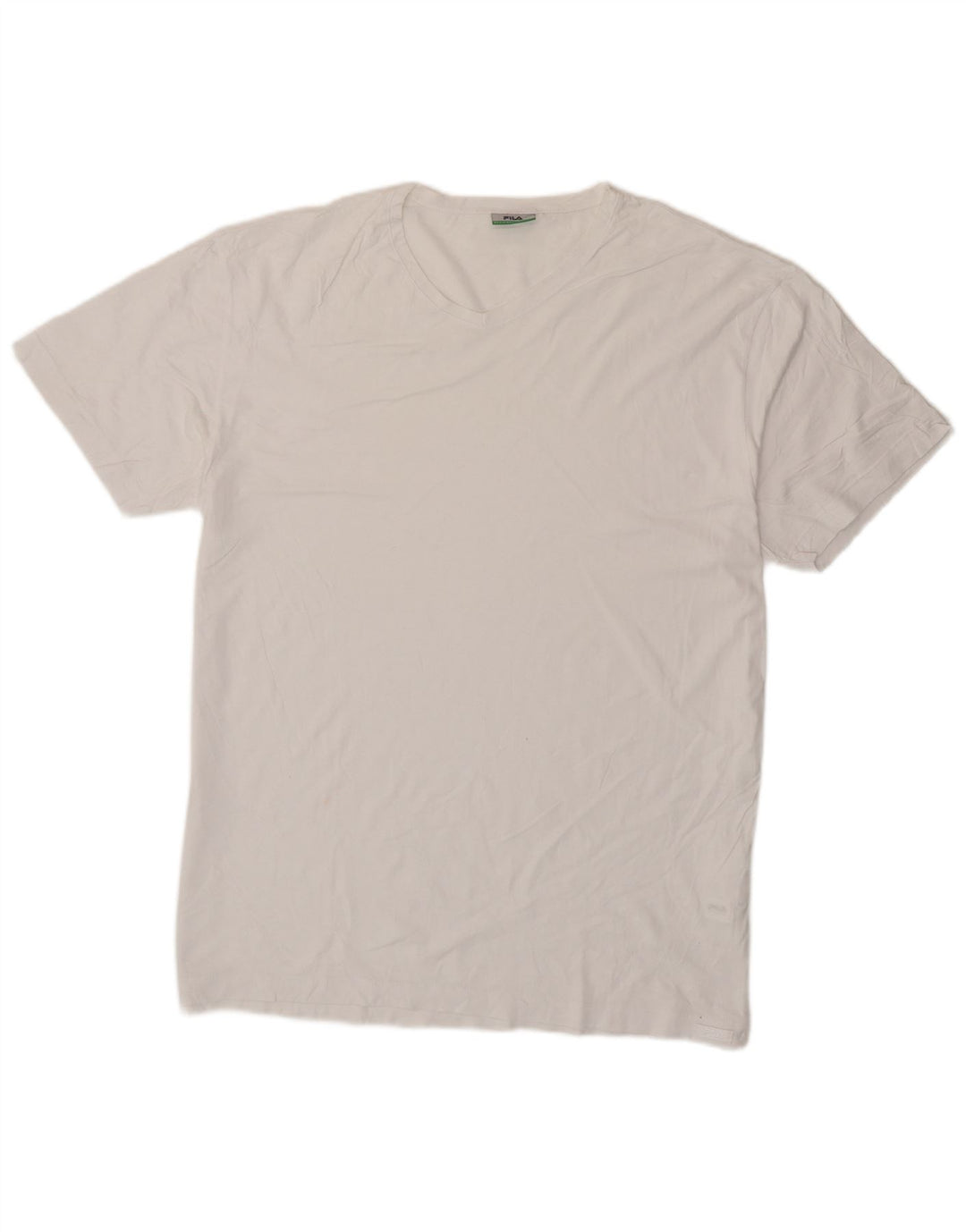 Fila Herre T-Shirt Top 2XL Hvid Bomuld