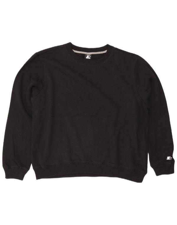 STARTER Dame Oversized Sweatshirt Jumper UK 18 XL Sort Bomuld