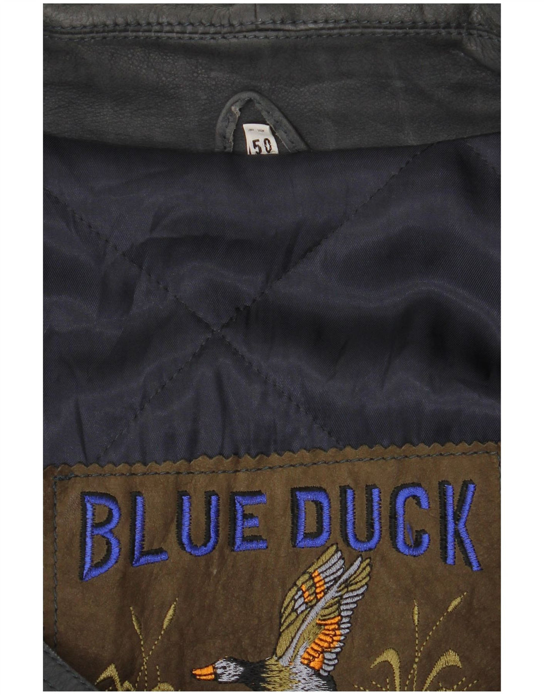 Blue Duck Herre Læderfrakke IT 50 Large Navy Blue