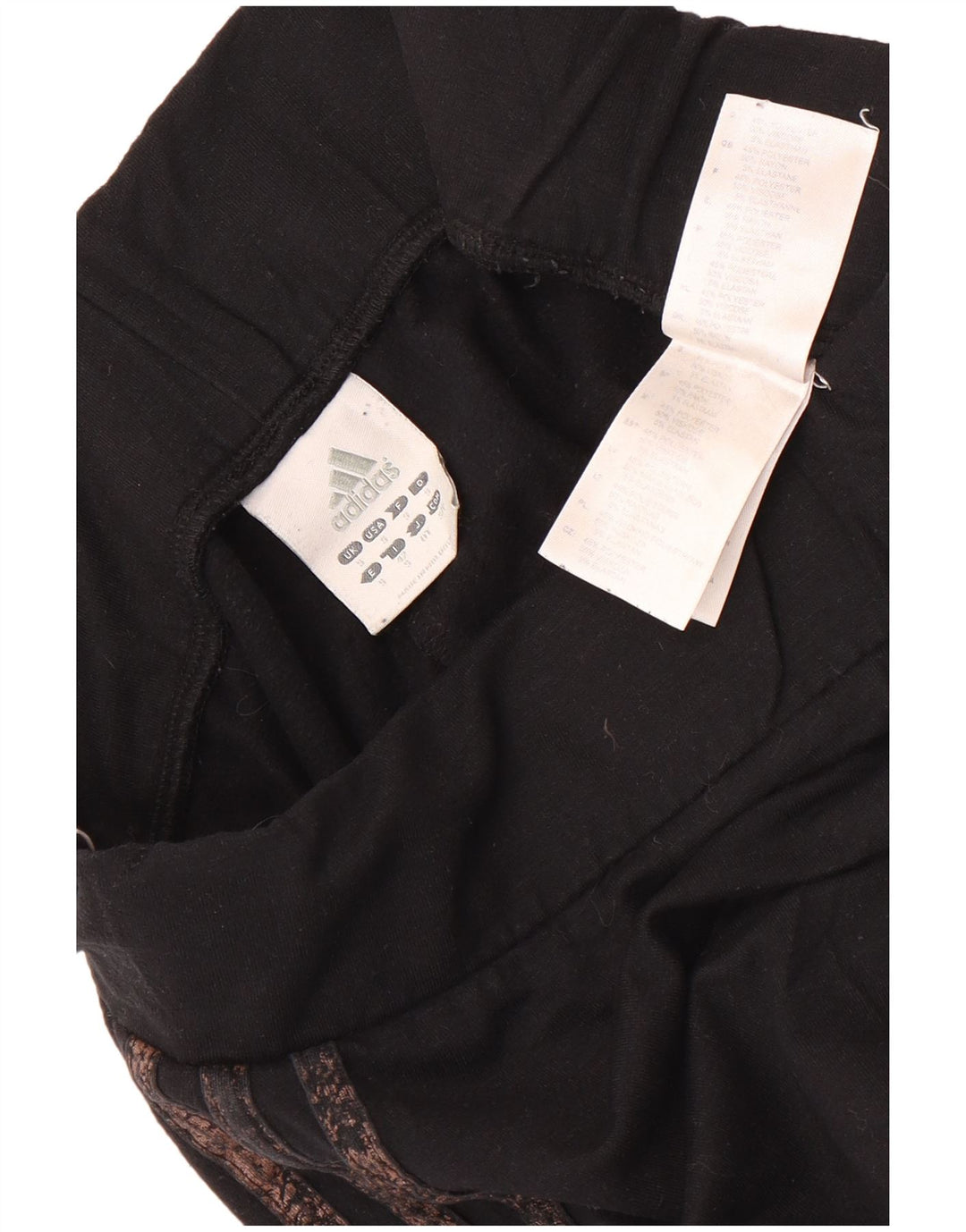 Adidas Womens Leggings UK 10 Small Black Polyester