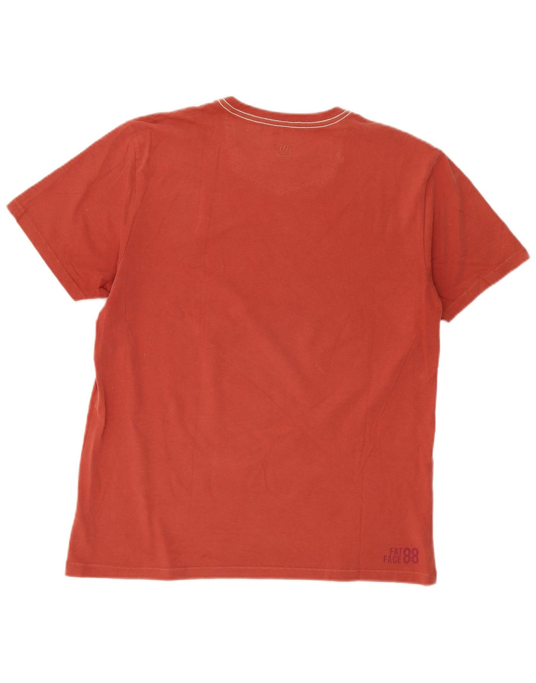 Fat Face Herre grafisk T-shirt Top Medium Rød Bomuld