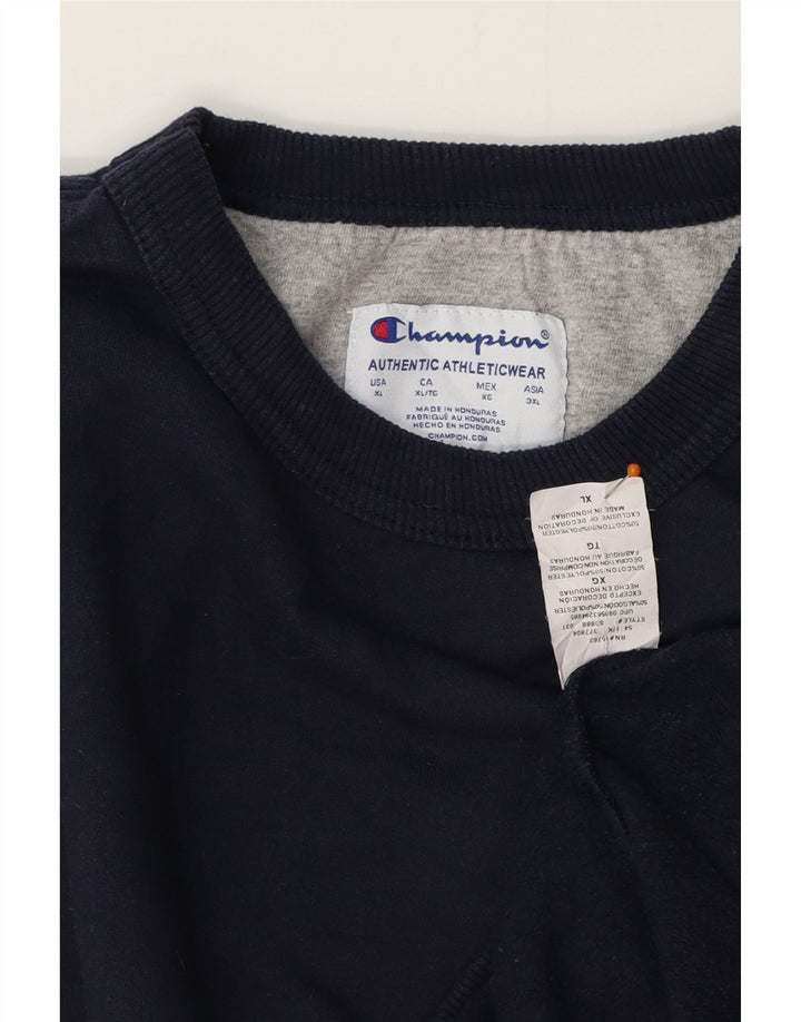 CHAMPION Herre Sweatshirt Jumper XL Marineblå Bomuld