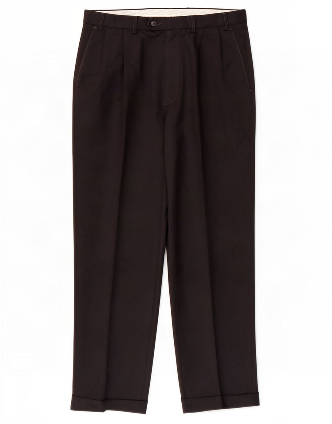 Marks & Spencer Straight Suit Bukser til mænd W36 L31 Marineblå polyester