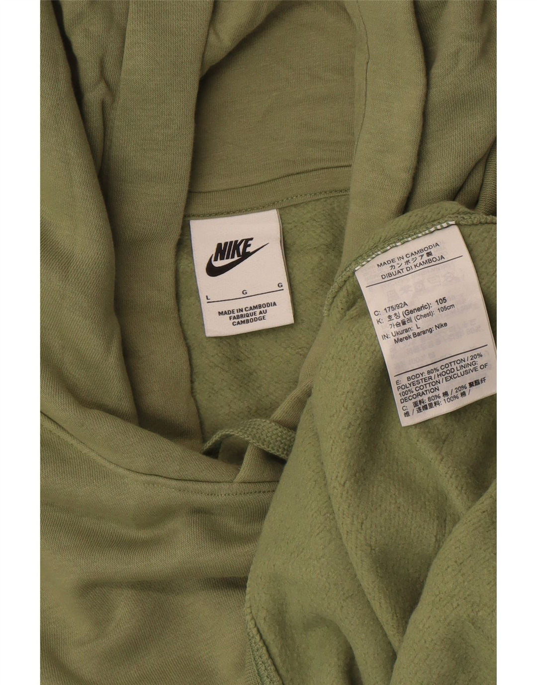 Nike Herre hættetrøje Jumper Large Grøn Bomuld