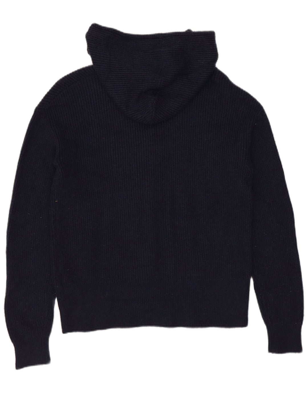 Marks & Spencer Dame Crop Hætte Cardigan Sweater UK 10 Small Navy Blue