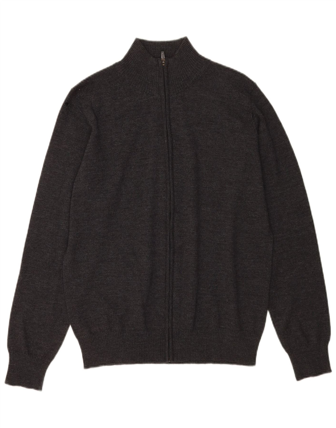 Zara Herre Cardigan Sweater Medium Grey Uld