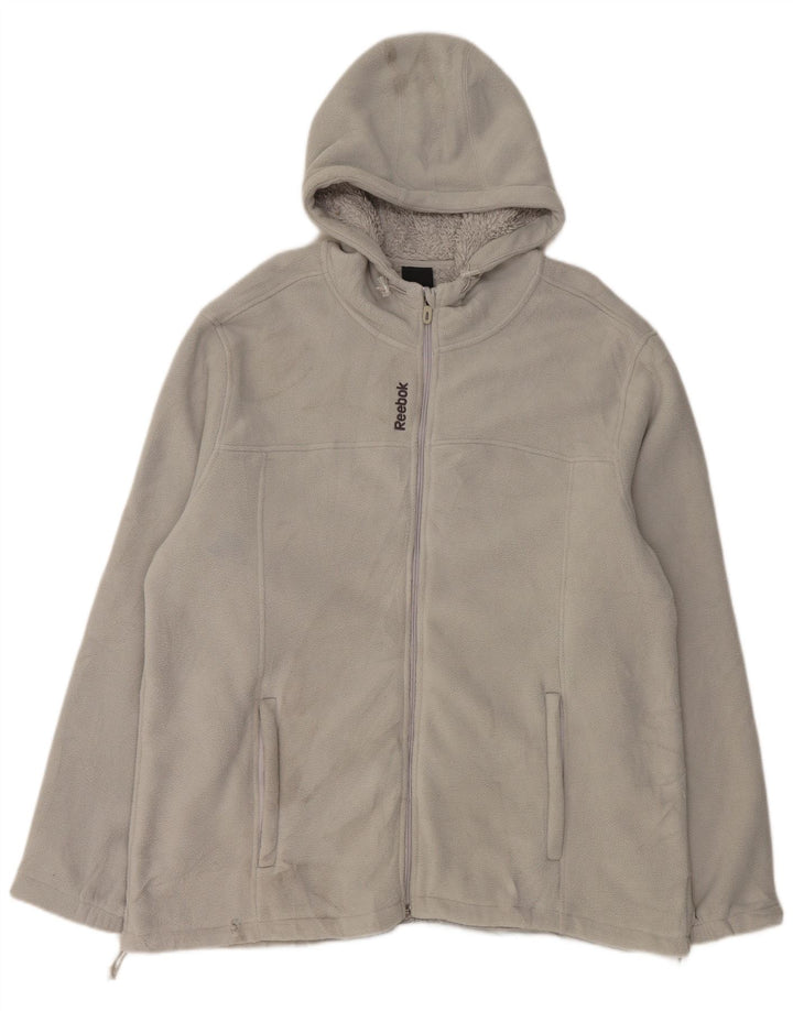 Reebok Herre hættejakke i fleece UK 42 XL Grå polyester