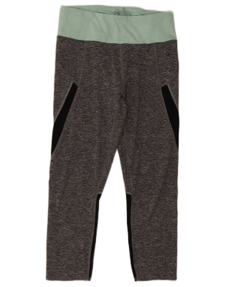 Marks & Spencer Dame Capri Leggings UK 12 Medium Grey Colourblock