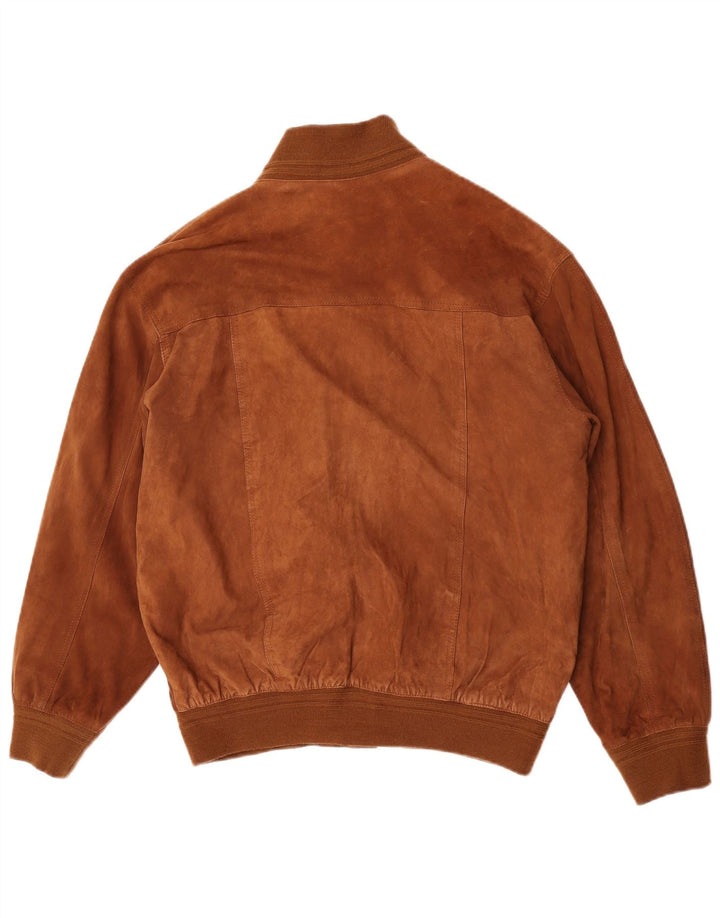 Vintage Herre Ruskinds Bomberjakke EU 52 XL Brun Læder
