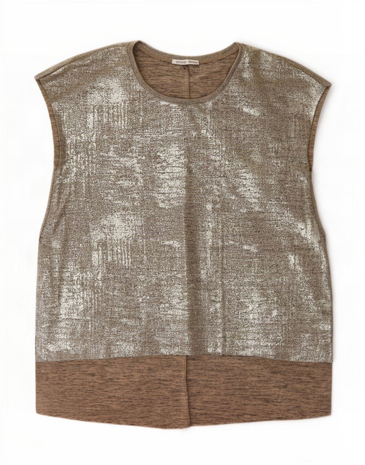 Zara Damevest Top UK 14 Medium Grå Polyester