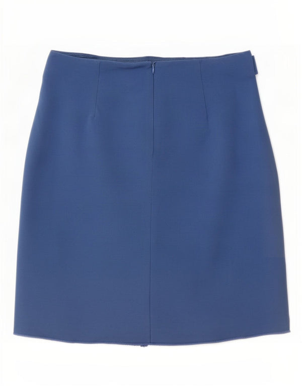 M&Co lige nederdel til kvinder UK 12 Medium W30 Blue Viscose