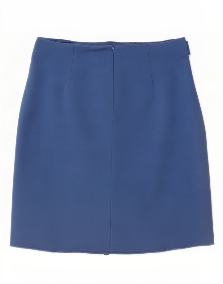 M&Co lige nederdel til kvinder UK 12 Medium W30 Blue Viscose