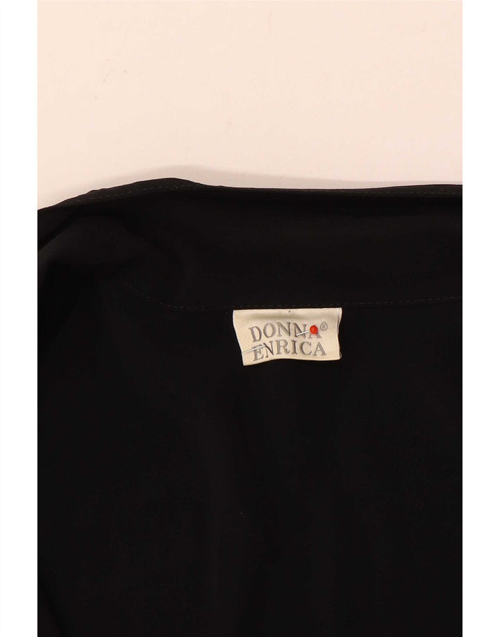 Donna Enrica Dame 2 Button Blazer Jacket UK 16 Large Black