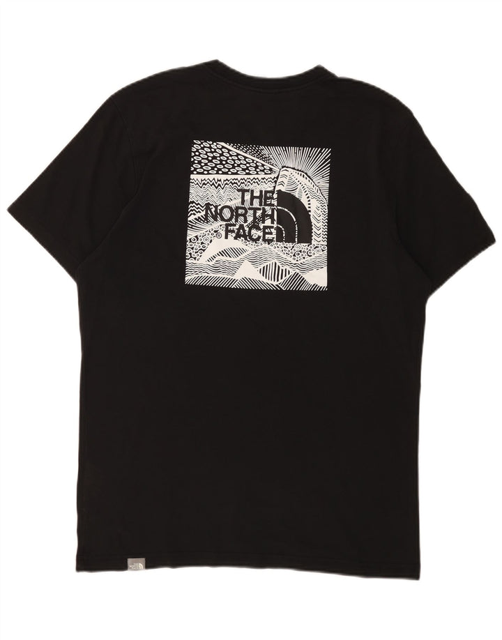 The North Face Herre grafisk T-shirt Top Medium Sort Bomuld