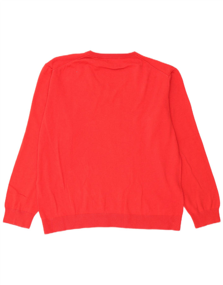Gant Herre V-hals sweater 3XL rød bomuld