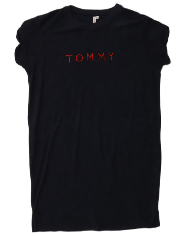 Tommy Hilfiger Dame Loose Fit T-Shirt Kjole UK 12 Medium Navy Blue