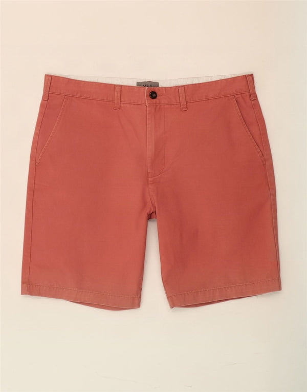 Marks & Spencer Herre Chino Shorts Large W36 Pink Bomuld