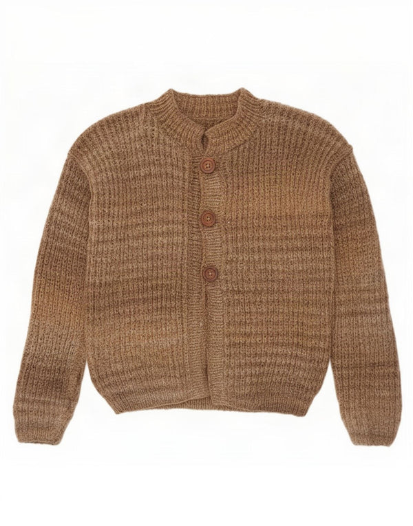 Vintage dame cardigan sweater UK 16 Large Brown Flecked