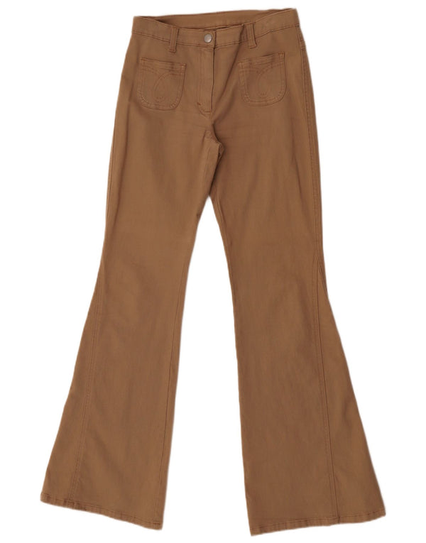 Benetton Girls Flare Casual Bukser 11-12 år XL W24 L30 Brun Bomuld