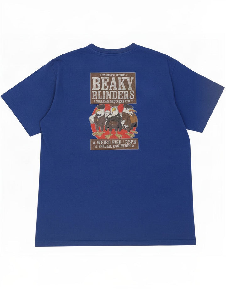 Weird Fish Herre Grafisk T-Shirt Top XL Blå