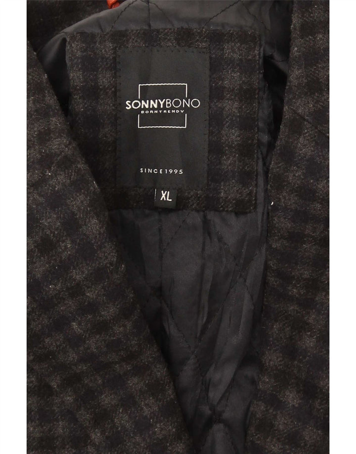 Sonny Bono Herre Overfrakke UK 42 XL Grå Gingham