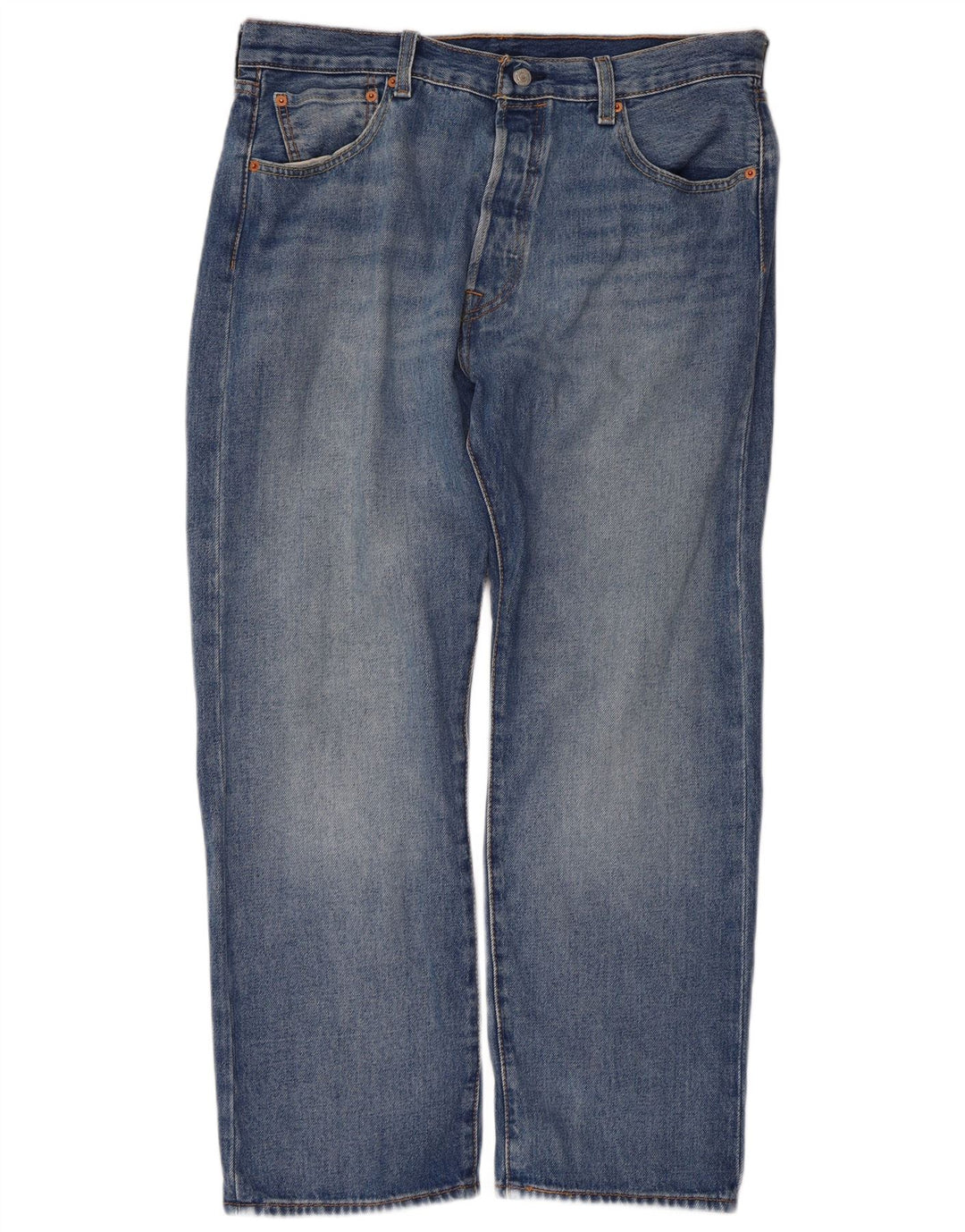 Levi's Herre 501 lige jeans W36 L27 blå bomuld
