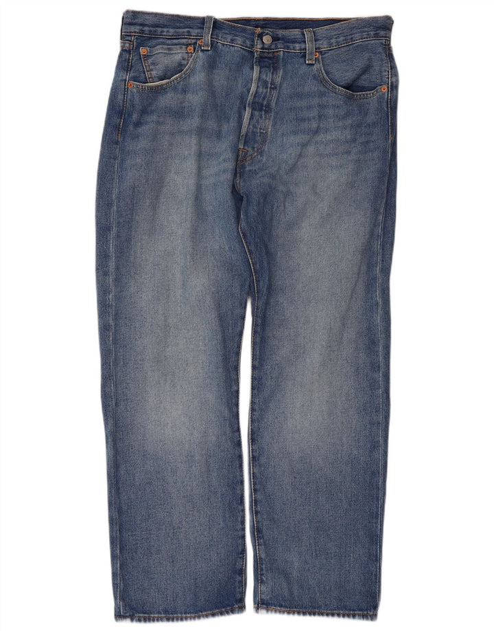 Levi's Herre 501 lige jeans W36 L27 blå bomuld