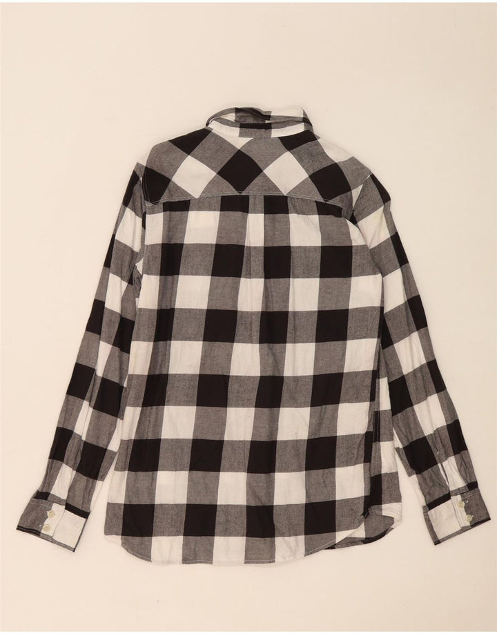 Eddie Bauer Dameskjorte UK 10 Small Grey Gingham Cotton