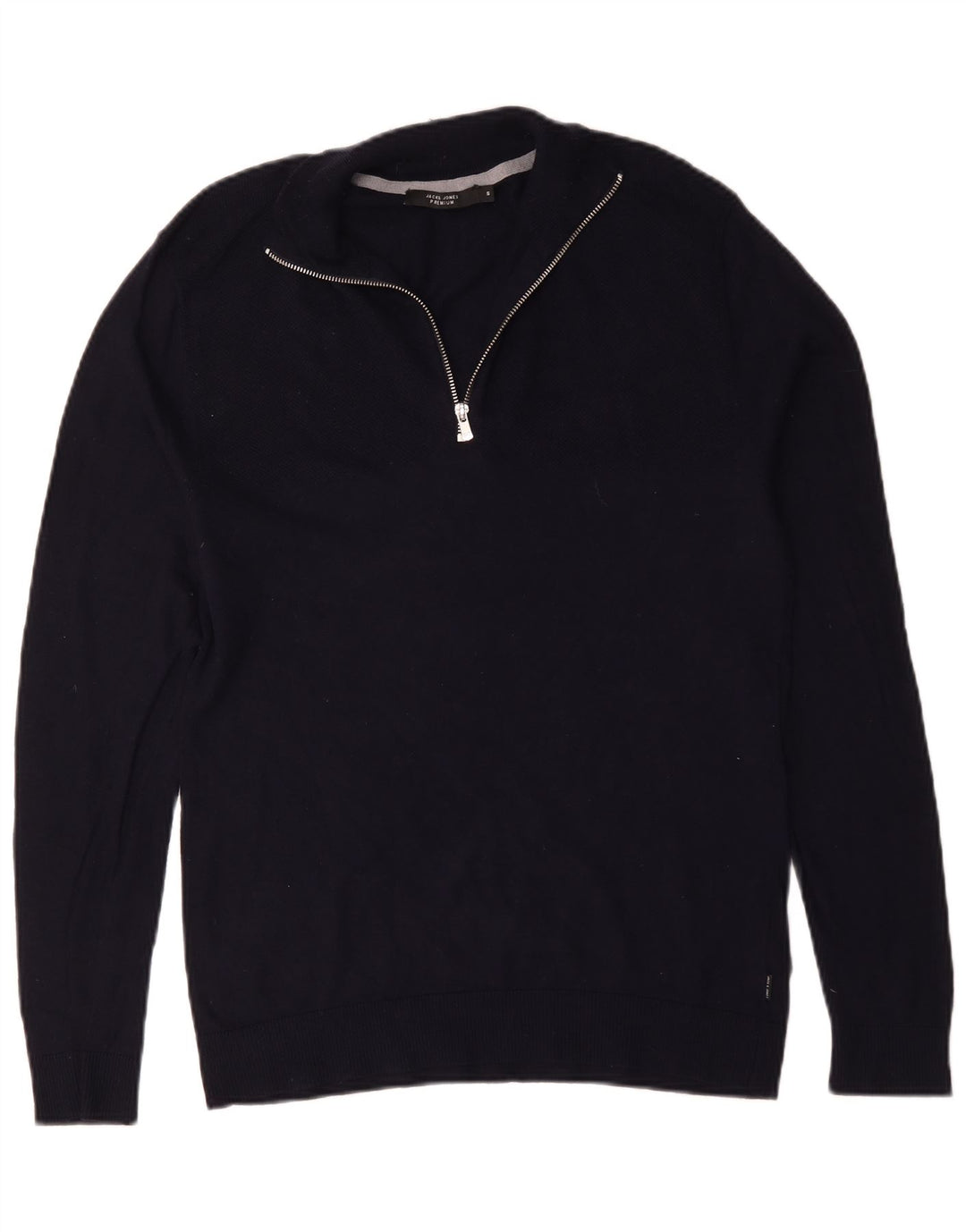 Jack & Jones Herre lynlås-hals sweater lille marineblå bomuld