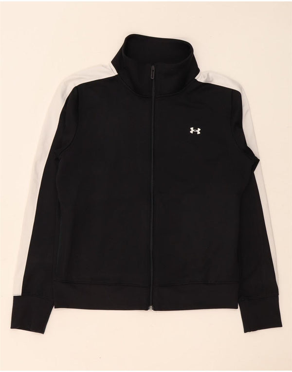 Under Armour Mens Tracksuit Top Jacket Small Black Colourblock Polyester