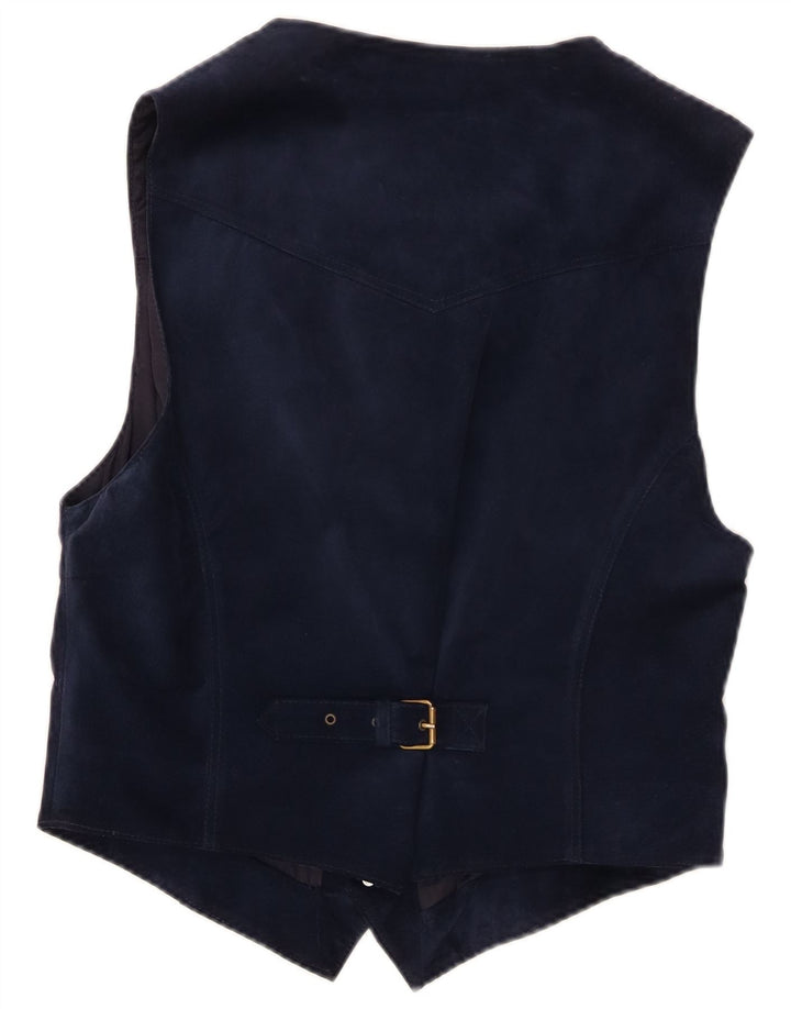 Vintage herre ruskind vest lille marineblå