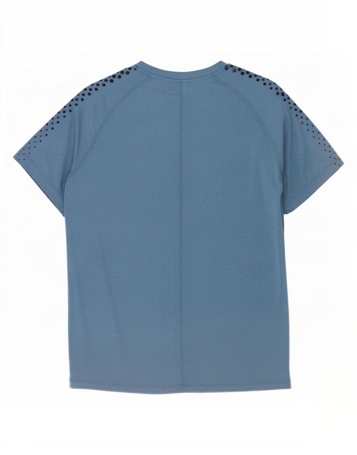 Asics herre T-shirt top XL marineblå plettet polyester