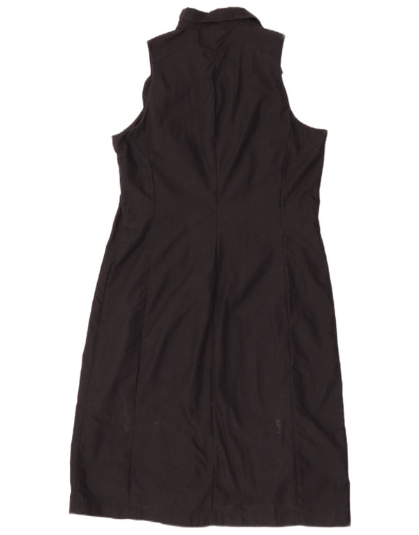 Banana Republic Dame ærmeløs skjortekjole UK 12 Medium Sort