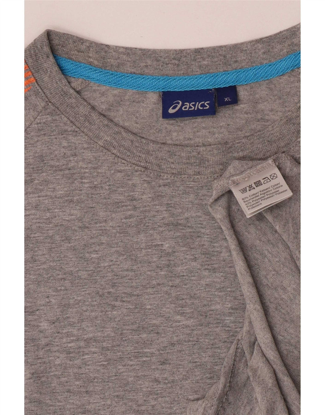 Asics Herre Grafisk T-Shirt Top XL Grå Bomuld