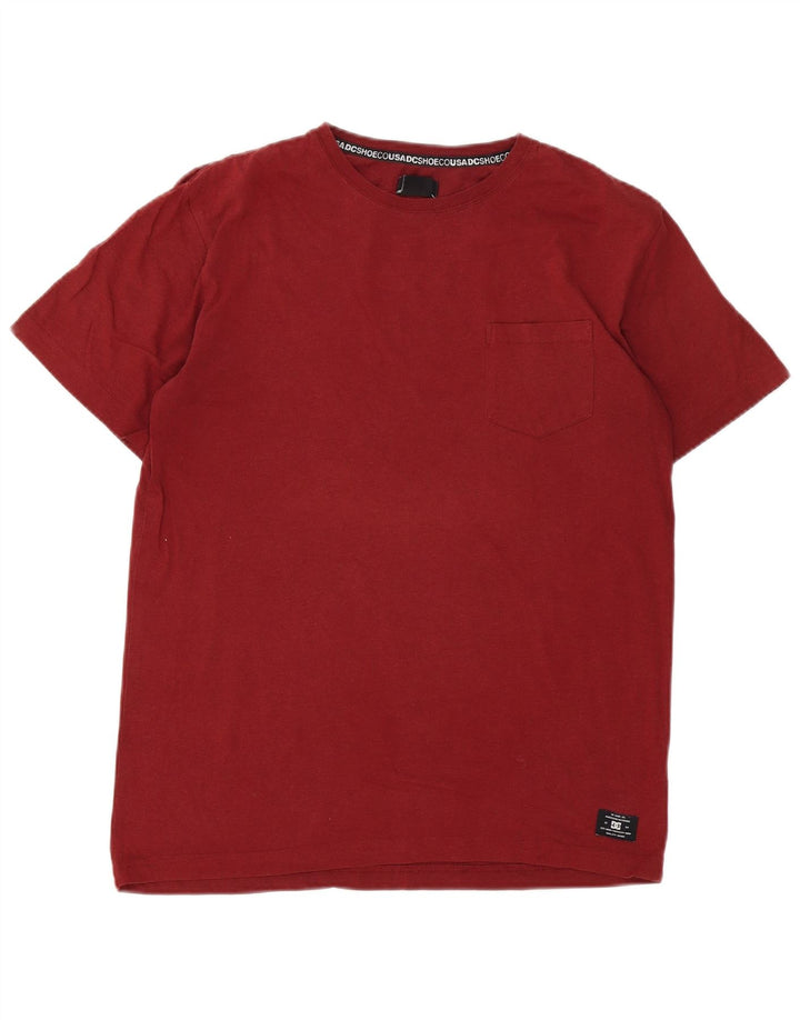 DC Herre T-Shirt Top Medium Burgundy