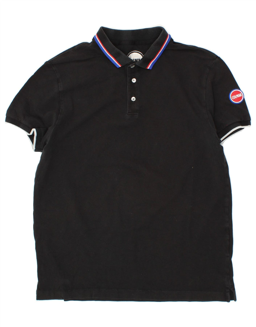 COLMAR Boys Polo Shirt 15-16 Years Large Black Vintage Colmar and Second-Hand Colmar from Messina Hembry 