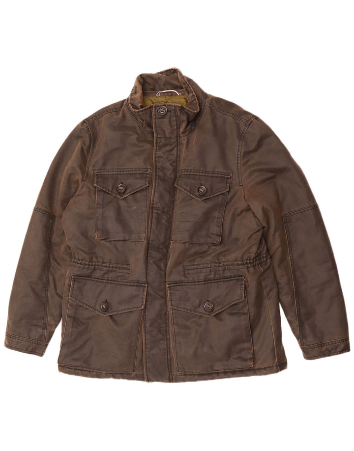 Marks & Spencer Herre vokset bomuldsjakke UK 42 XL Brun
