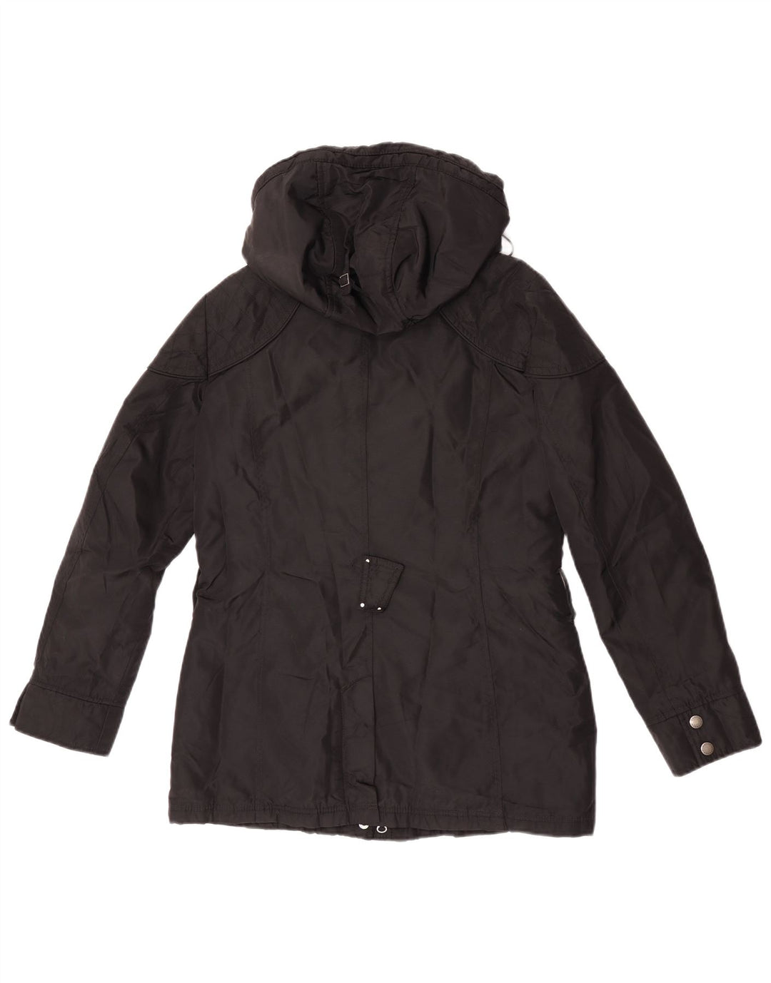 Barbour Dame Hooded Parka Jacket UK 10 Small Black