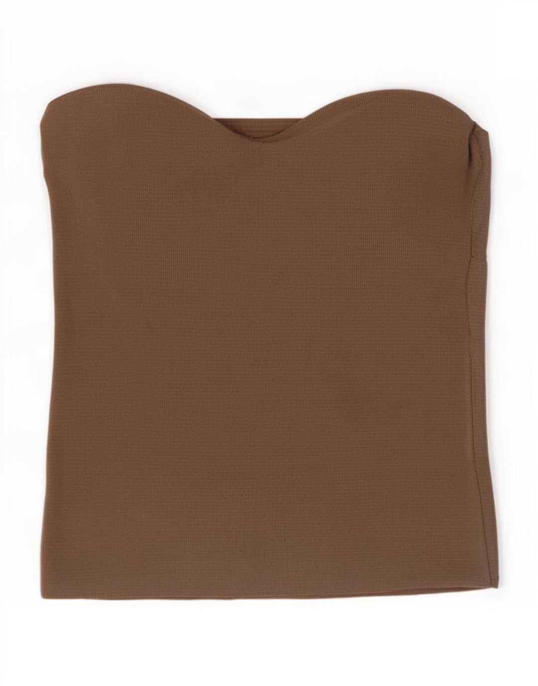 Zara Womens Crop stropløs top UK 8 Lille brun nylon