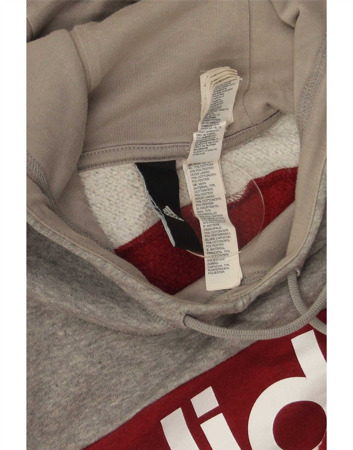 Adidas Grafisk hættetrøje til mænd Medium Rød Colourblock Bomuld
