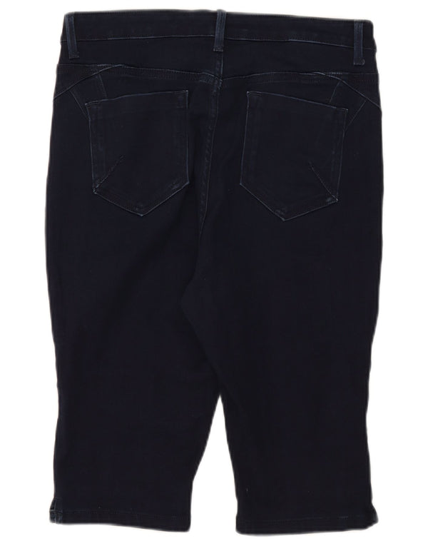 Marks & Spencer Dame Per Una Denim Shorts UK 12 Medium W30 Navy Blue