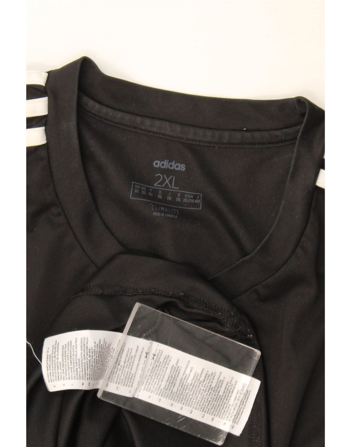 Adidas Herre Climalite Grafisk T-Shirt Top 2XL Sort Polyester