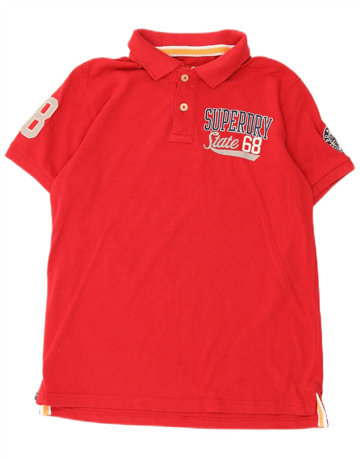 Superdry grafisk poloshirt til mænd, stor rød