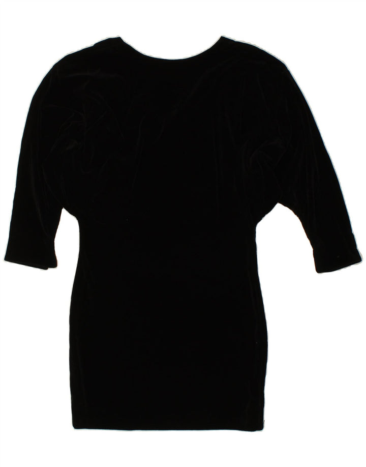 DANIEL HECHTER Womens Long Sleeve Sheath Dress IT 44 Medium Black Cotton Vintage Daniel Hechter and Second-Hand Daniel Hechter from Messina Hembry 