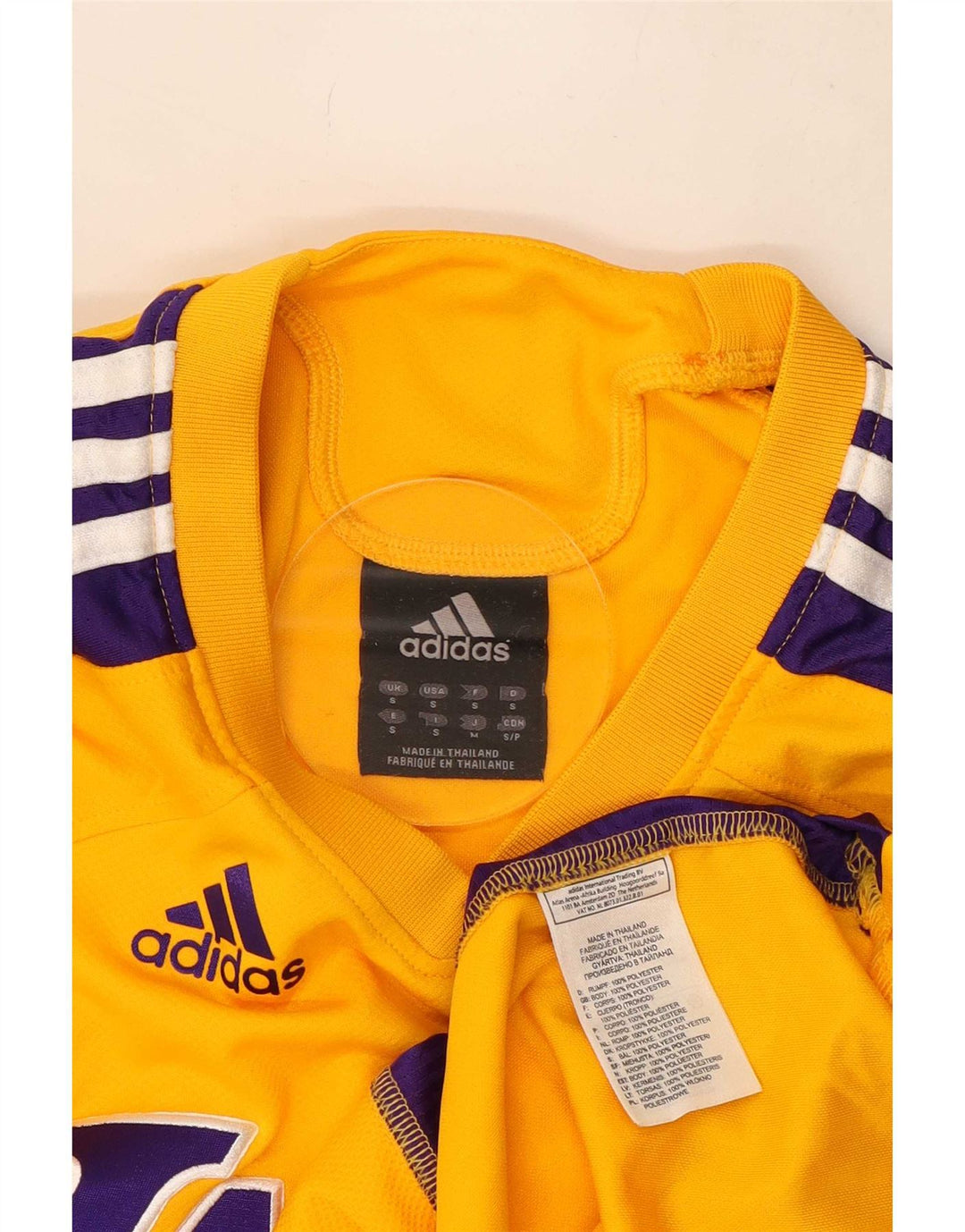 Adidas Herre Lakers Grafisk Top Langærmet Lille Gul Colourblock