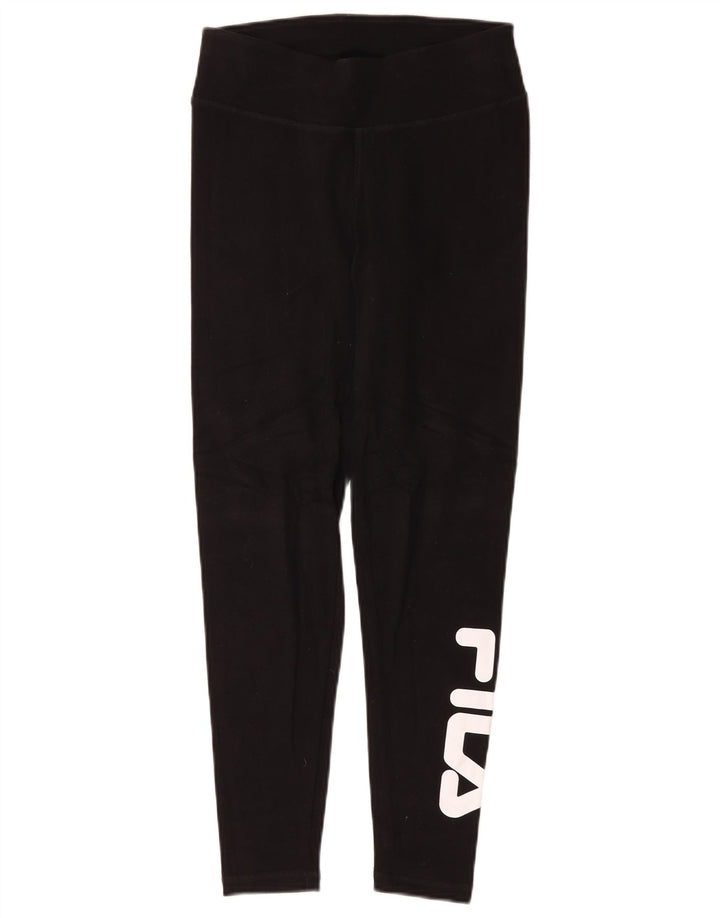 Fila Graphic Leggings til kvinder UK 10 Small Black