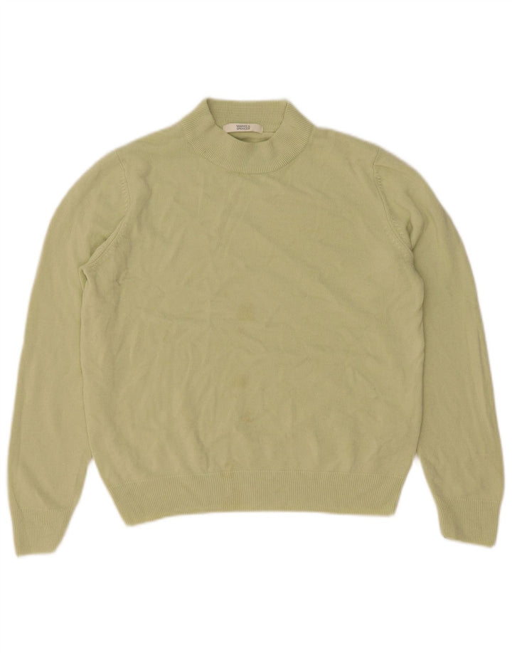 Marks & Spencer Dame Crop Turtle Neck Jumper Sweater UK 12 Medium Green