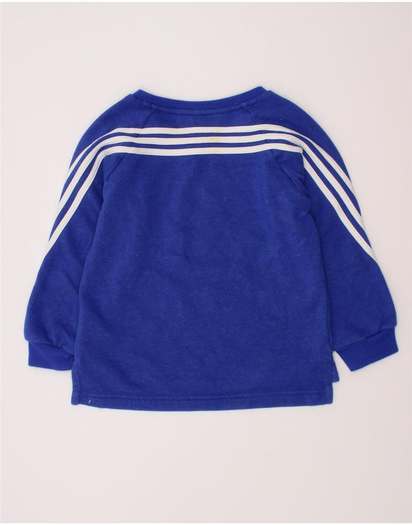 Adidas Boys Sweatshirt Jumper 3-4 år Blå Bomuld