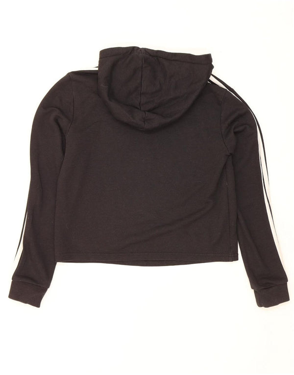 Adidas Dame Crop Hoodie Jumper UK 8/10 Small Black Bomuld
